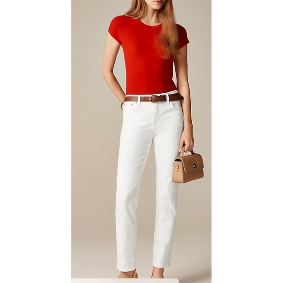 J. Crew White‎ Denim Slim Boyfriend Jeans Classic Casual Size 28